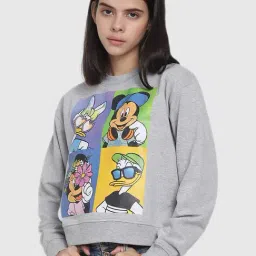 Bewakoof Grey Printed Sweatshirt-image-69