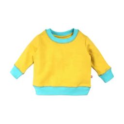 Nino Bambino Kids Yellow & Blue Solid Sweatshirt-picture-4