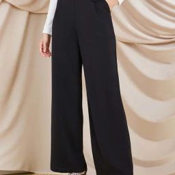 Styli High Waist Wide Leg Belted Trousers-image-84