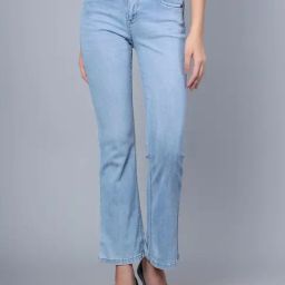 Cantabil Light Blue Regular Fit Mid Rise Jeans-image-81