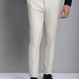 Jainish Cream Tapered Fit Trousers-picture-11