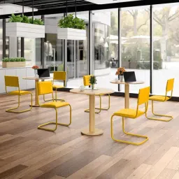 Godrej Interio Vivid Leatherette Office Visitor Chair Yellow, Set of 6, Pre-assembled-image-30