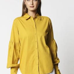 Remanika Yellow Pure Cotton Shirt-image-38