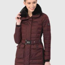 Woodland Wine Quilted Jacket-image-45
