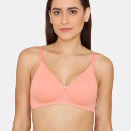 Zivame Orange Non Wired Non Padded T-Shirt Bra-image-44
