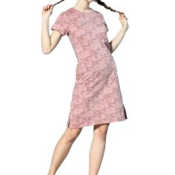 Sweet Dreams Pink Print Night Dress-image-9
