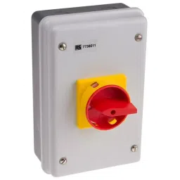 RS PRO Isolator Switch 3 Pole Panel Mount 32A Maximum Current 15 kW Power Rating IP54, 7738011-7