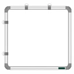 Implemental Premium Melamine Non Magnetic White Board 2x2 Ft Alloy Steel For Office & School-8