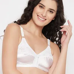 Clovia White Self Pattern Full Coverage Bra-image-55