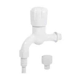 SUPREME Elegant Series Garden Tap Quarter Turn Plastic, Texla White-image-76