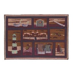 KLOTTHE Set of 6 White & Grey Woven Rectangular Table Mats image 5