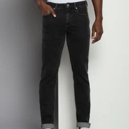 Calvin Klein Black Cotton Slim Fit Jeans-image-52
