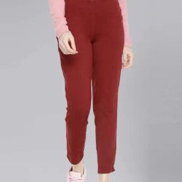 Dollar Missy Maroon Cotton Pants-11