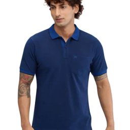 Raymond Blue Slim Fit Polo T-Shirt-picture-7