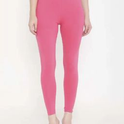 FEELINGS Pink Plain Leggings-image-86