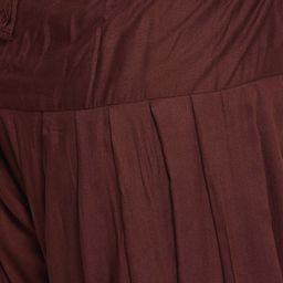 KISAH PLUS Men Plus Size Yellow & Maroon Solid Kurta with Patiala image 3