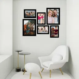 ecraftindia Memory Wall Collage Photo Frame - Set of 6 Photo Frames for 4 Photos of 5'x7', 2 Photos of 8'x10' image 2