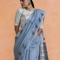 SARHA Woven Design Chanderi Cotton Saree-image-45