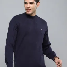 Cloak & Decker by Monte Carlo Blue Regular Fit Pullover-picture-5