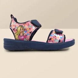 Kidsville Navy & Pink Barbie Printed Floater Sandals-image-38