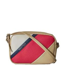 Nautica Beige Color Block Medium Sling Handbag-45