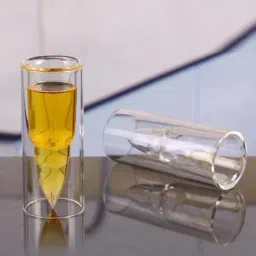 Smokey Cocktail Transparent Glass Bullet Shaped Shot Glasses (50ml) - Set of 6-picture-26