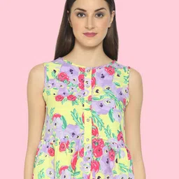 DressBerry Floral Printed Peplum Crop Top-image-56