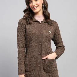Monte Carlo Brown Self Design Cardigan-picture-27