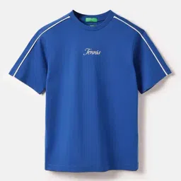 United Colors Of Benetton Boys Blue Cotton Regular Fit Printed T-Shirt-picture-25