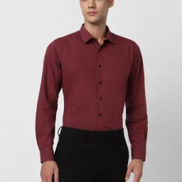 Van Heusen Maroon Slim Fit Shirt-image-95