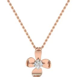 SHINE ETERNAL Lab Grown Diamond 14k (585) Rose Gold Pendant for Women-image-69