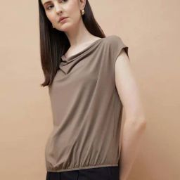 Code By Lifestyle Light Brown Regular Fit Top image 3