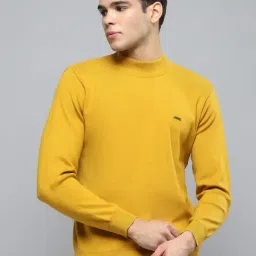 Cloak & Decker by Monte Carlo Mustard Regular Fit Pullover-picture-19
