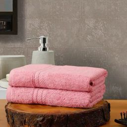 Creeva Classic Hand Towel Pink Cotton Solid Hand Towel-43