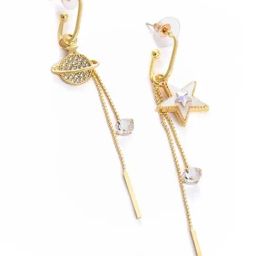 Sohi Gold Plated Designer Stone Drop Earrings-image-90