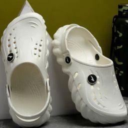Asian Kids White Back Strap Clogs-picture-41