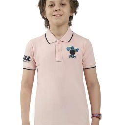 Monte Carlo Boys Peach Cotton Printed T-Shirt-image-91