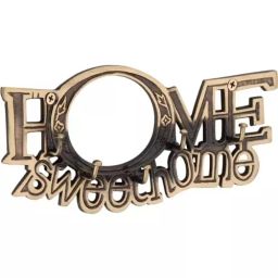 ALONE LOCKSAntique Gold Metal 5 Key Hooks for Wall Wood Key Chain Organizer-image-4
