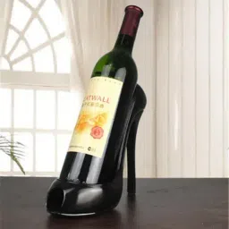 Smokey Cocktail Black Ceramic Stiletto Wine Bottle Holder-picture-43