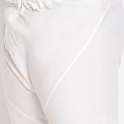 KISAH PLUS Men Green & Cream-Coloured Solid Kurta with Pyjamas image 5