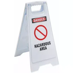 TOUGH GUY 24 inch  White Polypropylene Floor Sign, 6DMH3-image-73