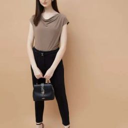 Code By Lifestyle Light Brown Regular Fit Top image 4