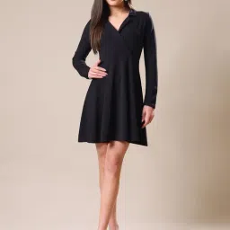 PURVAJA Black Solid Dress-picture-18
