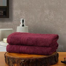 Creeva Classic Hand Towel Maroon Cotton Solid Hand Towel-image-13