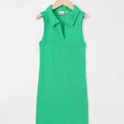 Edheads Kids Green Cotton Regular Fit Dress-image-104