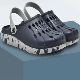 Woodland Men's Navy Back Strap Clogs-picture-32