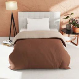 Bianca Ultra Soft Choco & Peach 152 TC Micro Fabric Single Reversible Comforter For All Weather-16