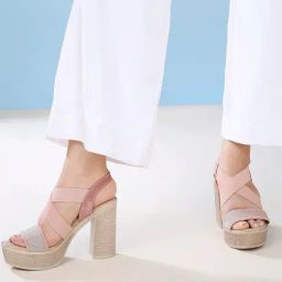 Inc.5 Women's Peach Cross Strap Sandals-image-8
