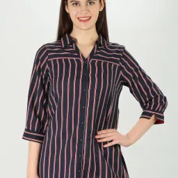 Mustard Navy Striped Shirt-image-87