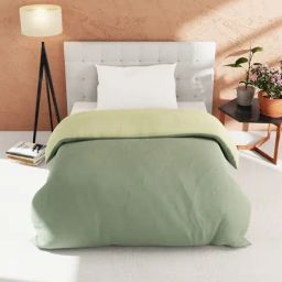Bianca Ultra Soft Olive & Sage 152 TC Micro Fabric Single Reversible Comforter For All Weather-0